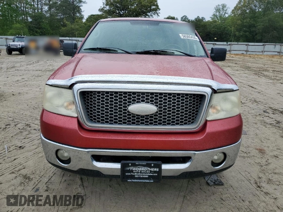 2007 Ford F-150 XLT with VIN 1FTPW12V77FA68590, listed as a Copart auction lot 56565435 with 196,268 mi miles and Salvage title. Bid and sale history available at DreamBid. Image 5.