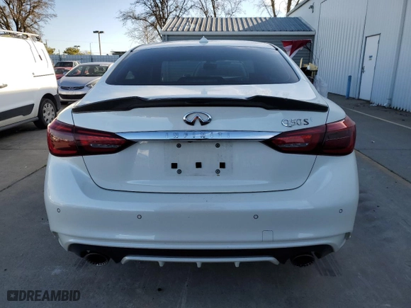 2018 Infiniti Q50 RED SPORT 400 with VIN JN1FV7AR9JM481168, listed as a Copart auction lot 44678895 with 59,724 mi miles and Salvage Title. Bid and sale history available at carsss.com. Image 6.