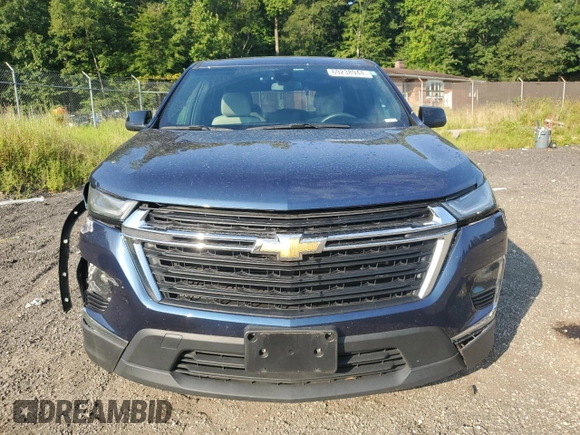 2022 Chevrolet Traverse LS with VIN 1GNEVFKW0NJ195120, listed as a Copart auction lot 69238944 with 33,335 mi miles and Salvage Title. Bid and sale history available at carsss.com. Image 5.