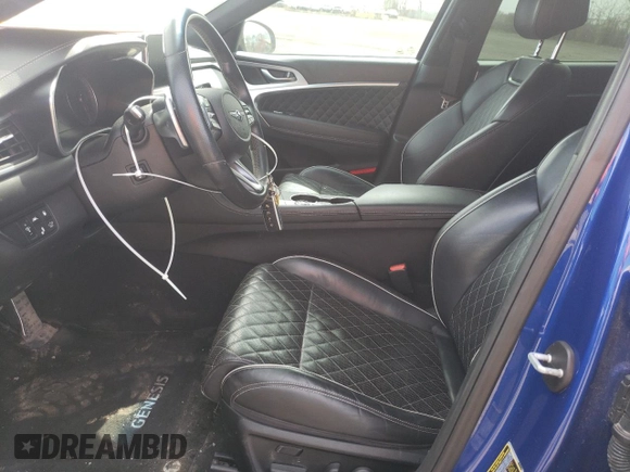 2020 Genesis G70 Advanced with VIN KMTG74LEXLU040965, listed as a Copart auction lot 55056995 with 128,300 mi miles and Salvage Title. Bid and sale history available at DreamBid. Image 7.