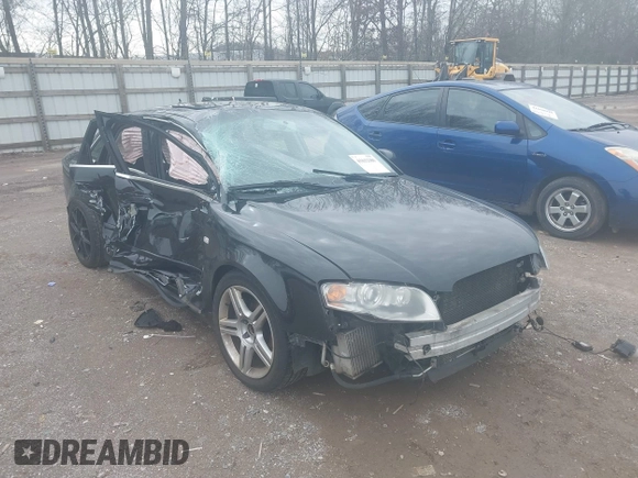 2008 Audi A4 2.0T with VIN WAUDF78E78A058246, listed as a IAAI auction lot 41612385 with 166,312 mi miles. Bid and sale history available at carsss.com. Image 1.