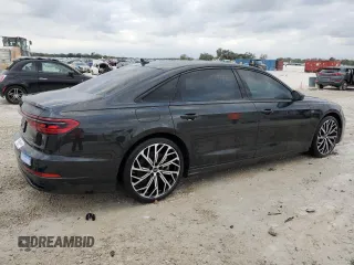 2022 Audi A8 with VIN WAULDAF8XNN005475, listed as a Copart auction lot 86819894 with 43,777 mi miles and Salvage Title. Bid and sale history available at carsss.com. Image 3.