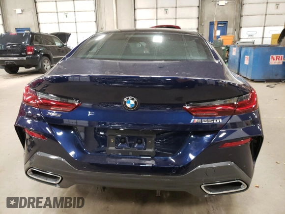 2024 BMW 8 Series M850i with VIN WBAGV8C07RCR46776, listed as a Copart auction lot 80021814 with 3,772 mi miles and Salvage Title. Bid and sale history available at carsss.com. Image 6.