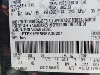 2011 Ford F-150 XL with VIN 1FTFX1EF5BFA30281, listed as a IAAI auction lot 42638798 with 194,071 mi miles and . Bid and sale history available at DreamBid. Image 9.