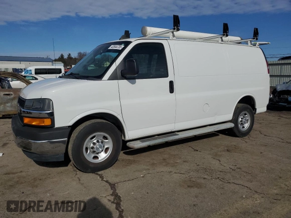 2019 Chevrolet Express Cargo Van with VIN 1GCWGAFG5K1299451, listed as a Copart auction lot 43544735 with 22,343 mi miles and Salvage Title. Bid and sale history available at carsss.com. Image 1.