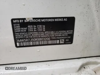 2019 BMW 3 Series 330i xDrive with VIN 3MW5R7J50K8B03200, listed as a Copart auction lot 46158365 with 67,827 mi miles and Salvage Title. Bid and sale history available at DreamBid. Image 12.