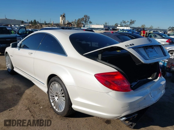 2012 Mercedes-Benz CL-Class CL 63 AMG with VIN WDDEJ7EB5CA029536, listed as a IAAI auction lot 41827657 with 68,769 mi miles. Bid and sale history available at carsss.com. Image 3.