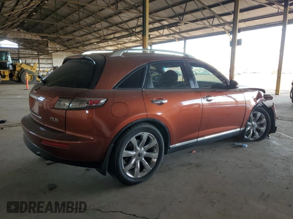 2006 Infiniti FX35 with VIN JNRAS08U66X105454, listed as a Copart auction lot 41458105 with 133,052 mi miles and Salvage Title. Bid and sale history available at carsss.com. Image 3.