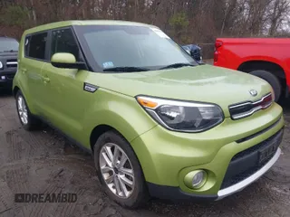 2017 Kia Soul + with VIN KNDJP3A59H7879190, listed as a IAAI auction lot 41961574 with 97,963 mi miles. Bid and sale history available at carsss.com. Image 1.