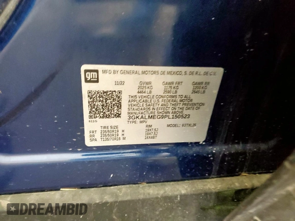 2023 GMC Terrain SLE с VIN 3GKALMEG9PL150523, выставлен на аукционе Copart как лот 56596205 с пробегом 29 770 миль миль и Чистый • Clean title. История ставок и продаж доступна на DreamBid. Изображение 14.