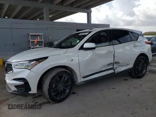 2020 Acura RDX w/A-Spec Pkg with VIN 5J8TC1H64LL016032, listed as a Copart auction lot 63609335 with 65,884 mi miles and Salvage title. Bid and sale history available at DreamBid. Image 1.