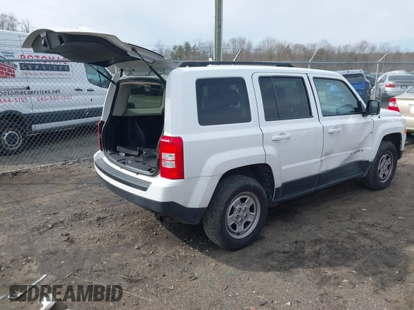 2015 Jeep Patriot Sport with VIN 1C4NJRBBXFD317811, listed as a IAAI auction lot 41579467 with 107,002 mi miles and . Bid and sale history available at carsss.com. Image 4.
