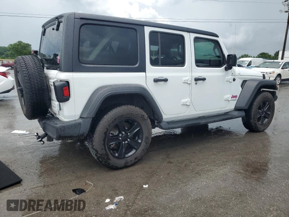 2022 Jeep Wrangler Unlimited Willys with VIN 1C4HJXDN9NW242045, listed as a Copart auction lot 59857985 with 34,970 mi miles and Salvage title. Bid and sale history available at DreamBid. Image 3.