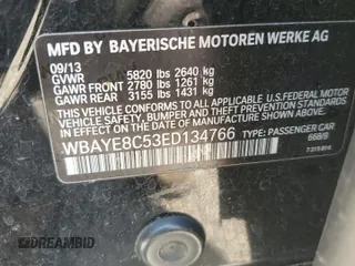 2014 BMW 7 Series ALPINA B7 with VIN WBAYE8C53ED134766, listed as a Copart auction lot 70822274 with 142,389 mi miles and Salvage Title. Bid and sale history available at carsss.com. Image 15.