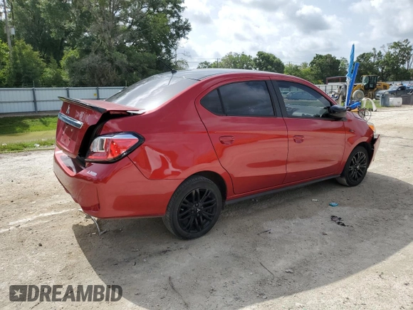 2023 Mitsubishi Mirage ES with VIN ML32FUFJ9PHF02215, listed as a Copart auction lot 59095235 with 48,067 mi miles and Non repairable. Bid and sale history available at DreamBid. Image 3.