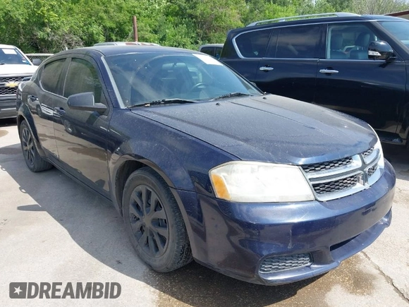 2014 Dodge Avenger SE z VIN 1C3CDZAB7EN219784, wystawiony jako IAAI lot #42062190 z przebiegiem 110 492 mil mil oraz . Historia ofert i sprzedaży dostępna na DreamBid. Obrazek 1.