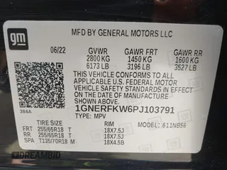 2023 Chevrolet Traverse LS with VIN 1GNERFKW6PJ103791, listed as a IAAI auction lot 42073300 with 47,105 mi miles and . Bid and sale history available at DreamBid. Image 9.