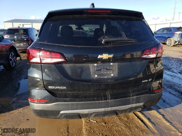 2022 Chevrolet Equinox LT with VIN 3GNAXUEV9NL269501, listed as a Copart auction lot 46684515 with 75,590 mi miles and Non Repairable. Bid and sale history available at carsss.com. Image 6.