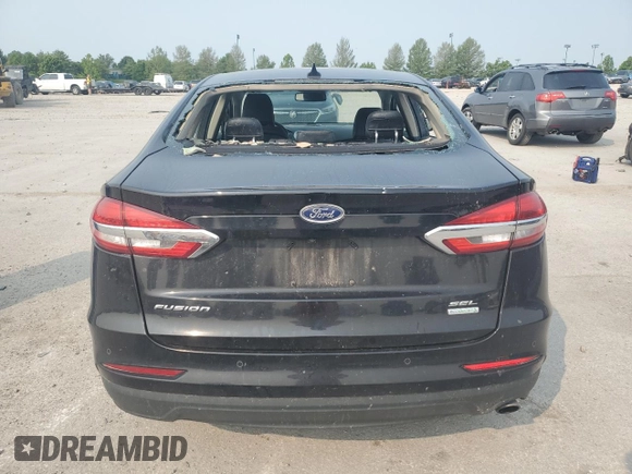 2020 Ford Fusion SEL with VIN 3FA6P0CD0LR178005, listed as a Copart auction lot 59169515 with 66,995 mi miles and Salvage title. Bid and sale history available at DreamBid. Image 6.