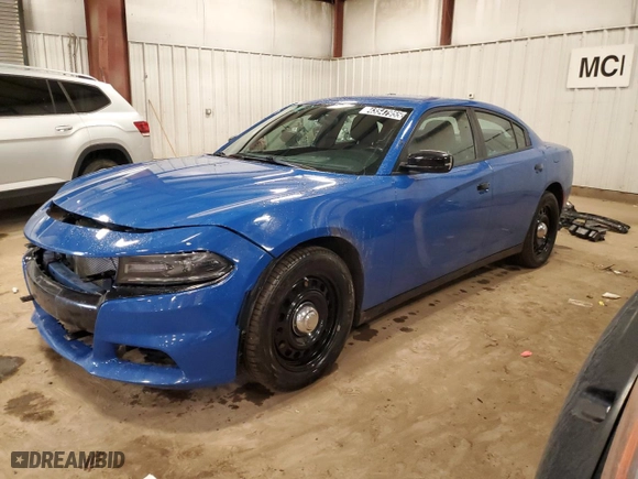2020 Dodge Charger Police with VIN 2C3CDXKT4LH186759, listed as a Copart auction lot 43547955 with 99,471 mi miles and Clean Title. Bid and sale history available at carsss.com. Image 1.