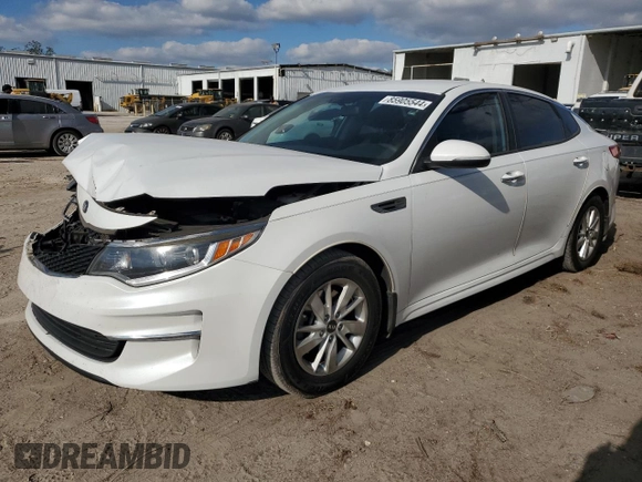 2018 Kia Optima LX with VIN 5XXGT4L39JG249982, listed as a Copart auction lot 85905544 with 91,650 mi miles and Salvage Title. Bid and sale history available at carsss.com. Image 1.