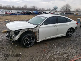 2019 Honda Accord with VIN 1HGCV3F17KA010989, listed as a Copart auction lot 46579755 with 105,996 mi miles and Salvage title. Bid and sale history available at DreamBid. Image 1.