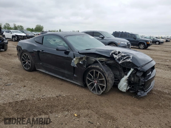 2017 Ford Mustang V6 with VIN 1FA6P8AMXH5212110, listed as a Copart auction lot 57043455 with 66,242 mi miles and Salvage title. Bid and sale history available at DreamBid. Image 4.
