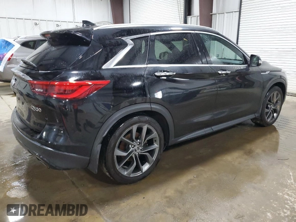 2019 Infiniti QX50 Luxe z VIN 3PCAJ5M38KF105442, wystawiony jako Copart lot #59209025 z przebiegiem 129 840 mil mil oraz Szkoda całkowita • Salvage title. Historia ofert i sprzedaży dostępna na DreamBid. Obrazek 3.