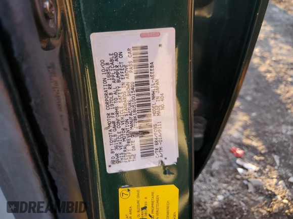 2001 Toyota Prius with VIN JT2BK18U510015409, listed as a Copart auction lot 79131004 with 228,063 mi miles and Salvage Title. Bid and sale history available at carsss.com. Image 12.