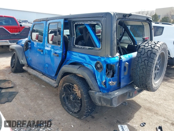 2023 Jeep Wrangler Sport S with VIN 1C4HJXDN6PW592915, listed as a IAAI auction lot 41662077 with 43,129 mi miles and . Bid and sale history available at DreamBid. Image 3.