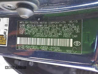2015 Toyota Prius Four z VIN JTDKN3DU4F0453555, wystawiony jako IAAI lot #42466956 z przebiegiem 203 849 mil mil oraz . Historia ofert i sprzedaży dostępna na DreamBid. Obrazek 9.