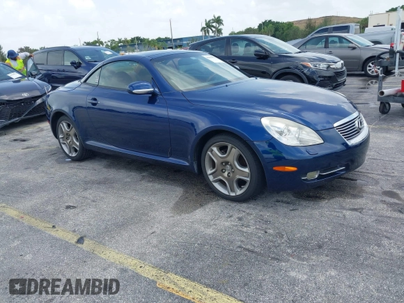 2006 Lexus SC 430 with VIN JTHFN48Y569001385, listed as a IAAI auction lot 42622825 with 61,002 mi miles and . Bid and sale history available at DreamBid. Image 1.