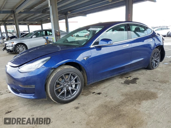 2020 Tesla Model 3 Standard Range Plus with VIN 5YJ3E1EA1LF631139, listed as a Copart auction lot 49161805 with 58,140 mi miles and Salvage Title. Bid and sale history available at DreamBid. Image 1.