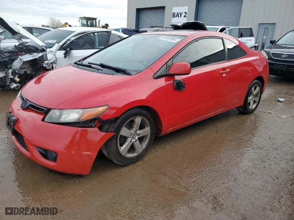2008 Honda Civic Cpe EX with VIN 2HGFG12888H528974, listed as a Copart auction lot 83497084 with 184,541 mi miles and Salvage Title. Bid and sale history available at carsss.com. Image 1.