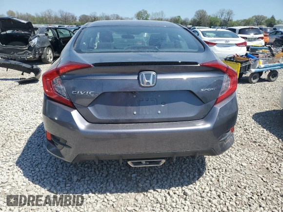 2020 Honda Civic Sedan Sport with VIN 2HGFC2F83LH549252, listed as a Copart auction lot 54239675 with Not Provided miles and Salvage Title. Bid and sale history available at carsss.com. Image 6.