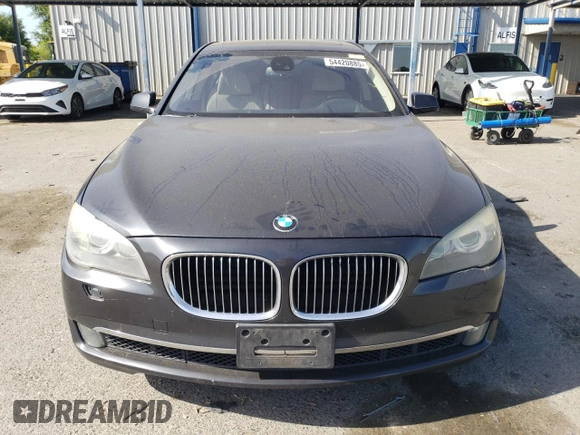 2012 BMW 7 Series 740i with VIN WBAKA4C54CC613419, listed as a Copart auction lot 54420885 with 104,006 mi miles and Salvage Title. Bid and sale history available at DreamBid. Image 5.