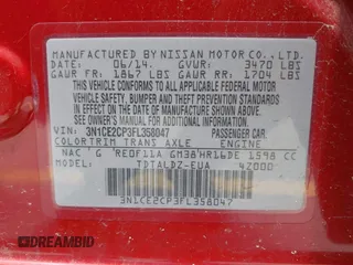 2015 Nissan Note SV with VIN 3N1CE2CP3FL358047, listed as a IAAI auction lot 42139718 with 257,814 mi miles and . Bid and sale history available at DreamBid. Image 9.
