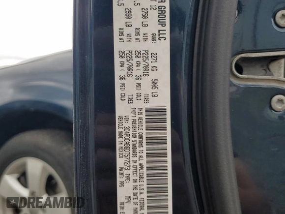 2013 Dodge Journey American Value with VIN 3C4PDCAB6DT577273, listed as a Copart auction lot 50627295 with 139,775 mi miles and Salvage title. Bid and sale history available at DreamBid. Image 15.