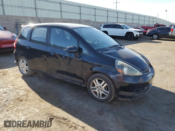 2007 Honda Fit Sport with VIN JHMGD37677S050597, listed as a Copart auction lot 48906515 with 205,883 mi miles and Clean Title. Bid and sale history available at carsss.com. Image 4.