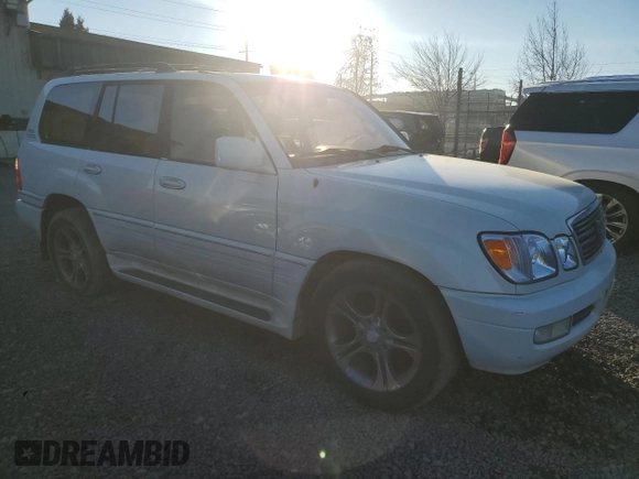 1999 Lexus LX 470 z VIN JT6HT00WXX0056382, wystawiony jako Copart lot #43045035 z przebiegiem 238 727 mil mil oraz Czysty tytuł • Clean title. Historia ofert i sprzedaży dostępna na DreamBid. Obrazek 4.