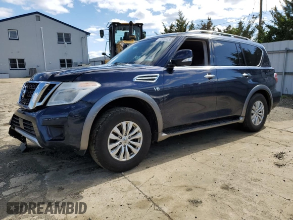 2017 Nissan Armada SV with VIN JN8AY2NC0H9503180, listed as a Copart auction lot 52064385 with Not Provided miles and Salvage Title. Bid and sale history available at DreamBid. Image 1.