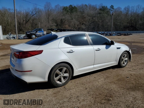 2014 Kia Optima LX z VIN KNAGM4A73E5458757, wystawiony jako Copart lot #53807505 z przebiegiem 144 782 mil mil oraz Szkoda całkowita • Salvage title. Historia ofert i sprzedaży dostępna na DreamBid. Obrazek 3.
