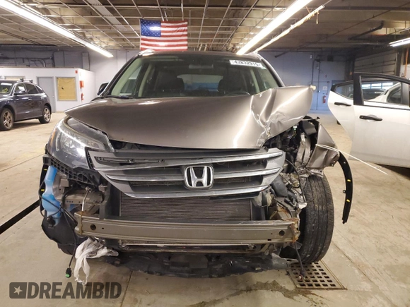 2013 Honda CR-V EX-L with VIN 5J6RM4H79DL017303, listed as a Copart auction lot 43832915 with 267,617 mi miles and Salvage Title. Bid and sale history available at carsss.com. Image 5.