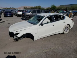2020 Infiniti Q50 Luxe z VIN JN1EV7AR3LM254847, wystawiony jako Copart lot #57778345 z przebiegiem Nie podano mil oraz Szkoda całkowita • Salvage title. Historia ofert i sprzedaży dostępna na DreamBid. Obrazek 1.