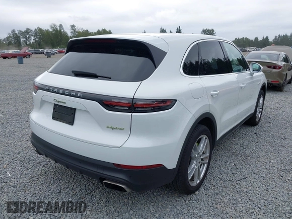 2019 Porsche Cayenne E-Hybrid z VIN WP1AE2AY0KDA52065, wystawiony jako IAAI lot #42687097 z przebiegiem 53 670 mil mil oraz . Historia ofert i sprzedaży dostępna na DreamBid. Obrazek 4.