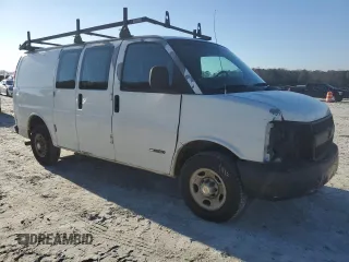 2004 Chevrolet Express Cargo Van with VIN 1GCGG25U341191561, listed as a Copart auction lot 43657715 with 351,423 mi miles and Salvage Title. Bid and sale history available at carsss.com. Image 4.