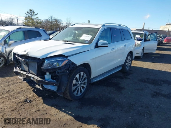 2019 Mercedes-Benz GLS 450 with VIN 4JGDF6EE1KB237803, listed as a IAAI auction lot 41441560 with 27,869 mi miles and . Bid and sale history available at DreamBid. Image 2.