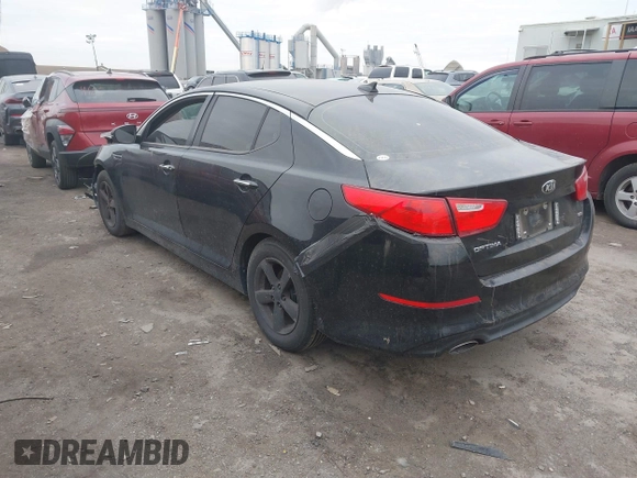 2014 Kia Optima LX with VIN 5XXGM4A73EG280685, listed as a IAAI auction lot 41190691 with 153,957 mi miles. Bid and sale history available at carsss.com. Image 3.