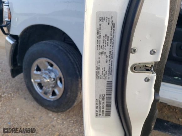 2023 Ram 2500 Tradesman with VIN 3C6UR5CJ9PG518386, listed as a Copart auction lot 43851305 with 17,637 mi miles and Salvage Title. Bid and sale history available at carsss.com. Image 13.