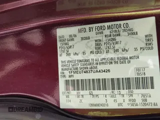 2007 Ford Explorer Eddie Bauer with VIN 1FMEU74837UA43426, listed as a IAAI auction lot 42130393 with 220,169 mi miles and . Bid and sale history available at DreamBid. Image 9.